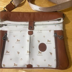 Brown and White Cavalinho cross body